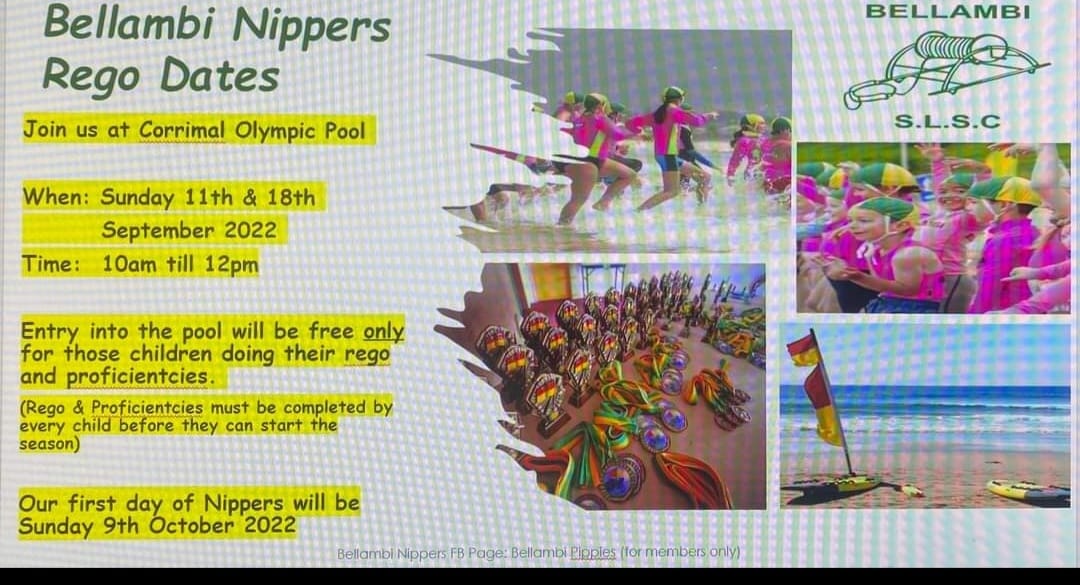 First Day of Nippers will be Sunday 9th October 2022